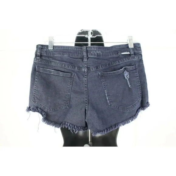 Billabong Women's Size 27 / Size 4 (27" Waist) Blue Denim Shorts Button-Fly - Picture 2 of 4